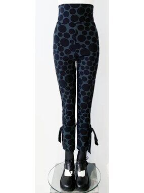 KALIYANA Tight Pant in Bellini Tokyo Spotted High Waist Lagenlook Artsy Stretch